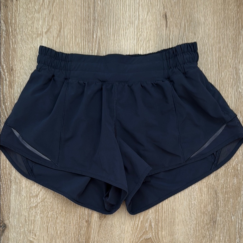 Lululemon Athletica Navy Hotty Hot shorts